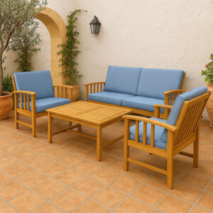 Conjunto de jardín Litoral en madera de acacia
