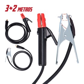 JUEGO CABLES SOLDAR 300AMP 3+2 MTS 35-50MM SOWELL