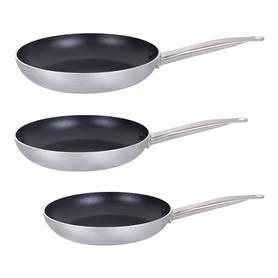 JUEGO DE SARTENES 20-24-28 CM INOX LARRYHOUSE