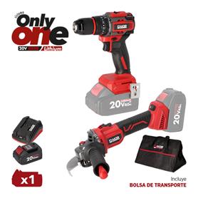 PACK RADIAL + TALADRO 20V ONLY ONE AICER (1X 4.0 AH)