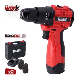 TALADRO PERCUTOR 16V BRUSHLESS SERIE WORK AICER (2X 2.0AH)