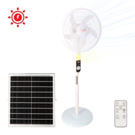 VENTILADOR DE PIE SOLAR CON MANDO LARRYHOUSE 20W