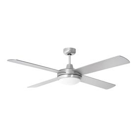 VENTILADOR DE TECHO PLATA CON LUZ 4 ASPAS 152 CM LARRYHOUSE